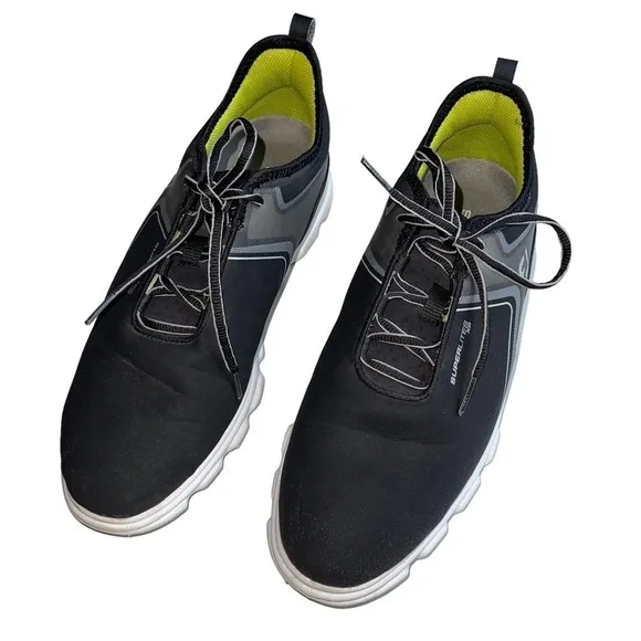 FootJoy Superlites XP Mens 9.5 Grey Lime Lightweight Spikeless Golf Shoes 58075