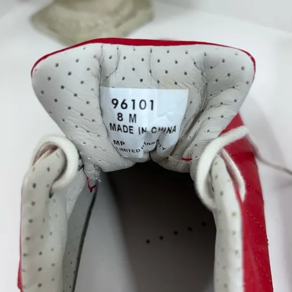 FootJoy Women’s Leather EmBody Golf Shoes Spikes Red Excellent Lace Size 8