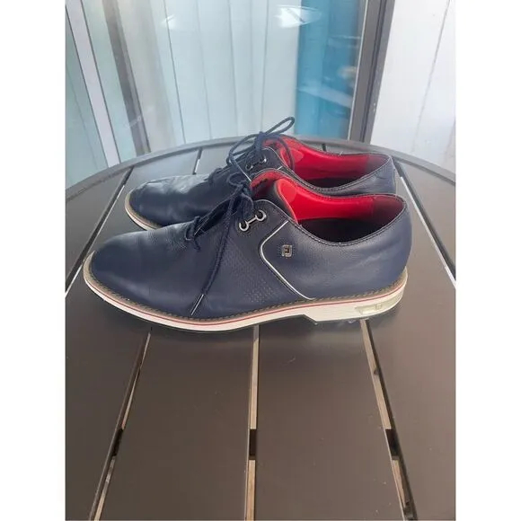 Footjoy Men’s Golf Shoes Blue Leather Versatrax Spikeless 10.5
