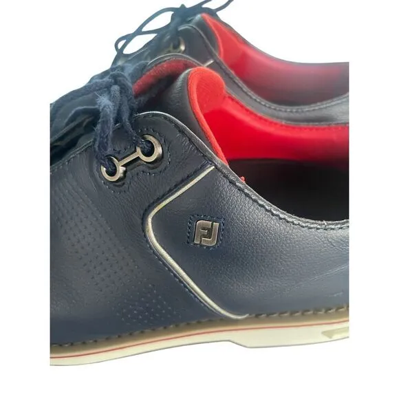 Footjoy Men’s Golf Shoes Blue Leather Versatrax Spikeless 10.5