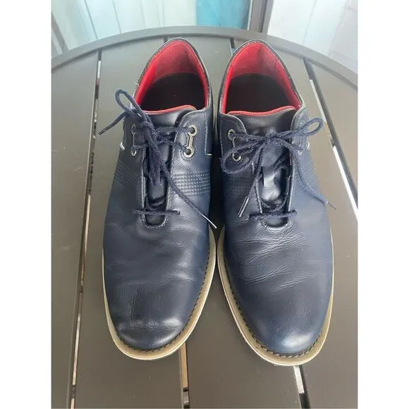 Footjoy Men’s Golf Shoes Blue Leather Versatrax Spikeless 10.5
