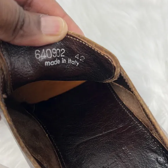 Franceschetti Derby Brown Shoes Men’s EU (42) US (8.5) Made In Italy