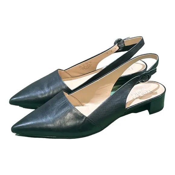 Franco Sarto Women’s Black Leather Court Shoes Size 11.