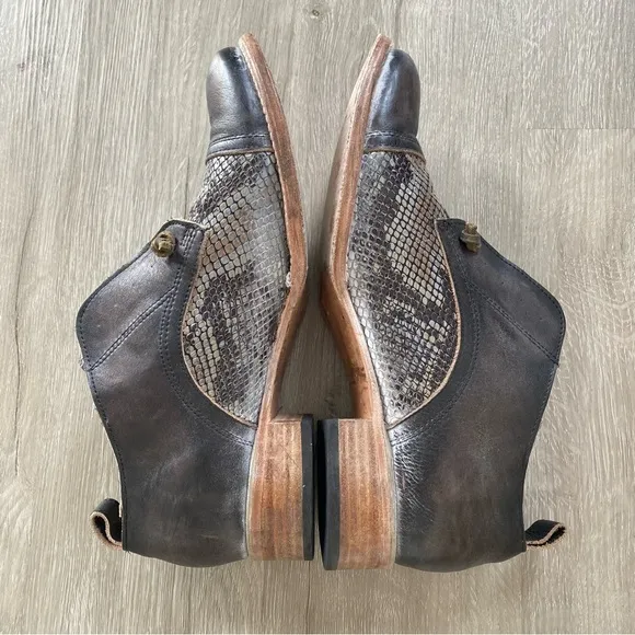 Freebird Mabel Distressed Snake Print Oxford Leather Shoes Women’s 11