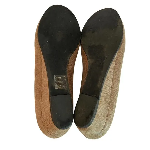 FS/NY French Sole Italy Gumdrop Low Wedge Shoes Taupe Cartizze Women’s Sz 10
