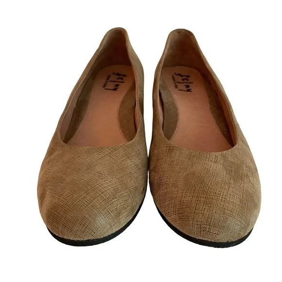 FS/NY French Sole Italy Gumdrop Low Wedge Shoes Taupe Cartizze Women’s Sz 10