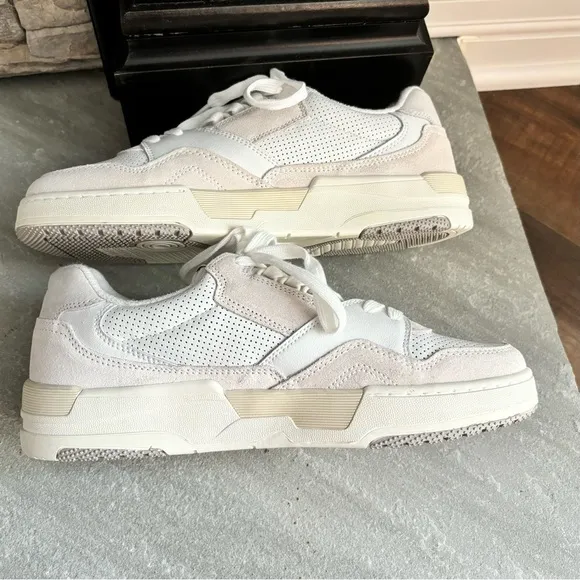 GANT Ellizy White/Beige Leather/Suede Trainers Sneakers Shoes Women’s Sz 41/US 9