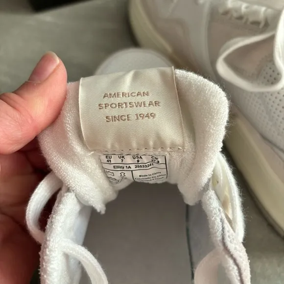 GANT Ellizy White/Beige Leather/Suede Trainers Sneakers Shoes Women’s Sz 41/US 9
