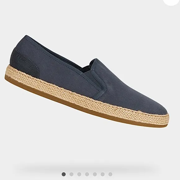Geox‎ Pantelleria Man Navy canvas &amp; suede Espadrilles slip on shoe size 9 new