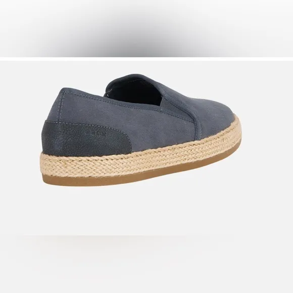 Geox‎ Pantelleria Man Navy canvas &amp; suede Espadrilles slip on shoe size 9 new