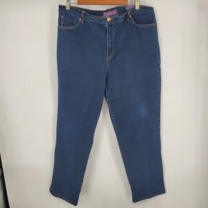 Gloria Vanderbilt Women’s Amanda Jeans Size Missy 18 Dark Blue
