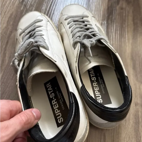 Golden Goose Super-Star Sneakers - White and Black Unisex