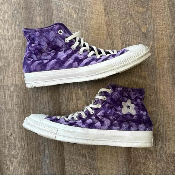 Golf Le Fleur x Converse Chuck 70 Hi High Quilted Velvet Tillandsia Purple