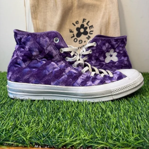 Golf Le Fleur x Converse Chuck 70 Hi High Quilted Velvet Tillandsia Purple