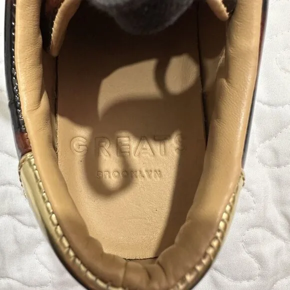 Greats Brooklyn Women’s 7.5 Royale Low Sneaker Lace Up Animal, Cheetah Print