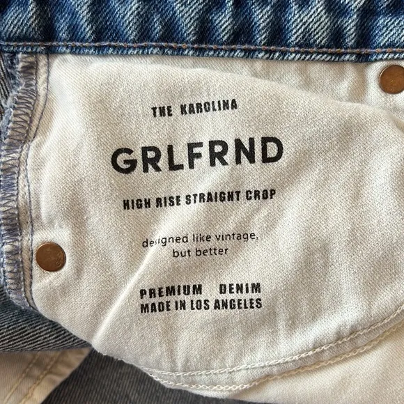 GRLFRND DENIM | The Karolina High Rise Straight Crop in Larchmont
