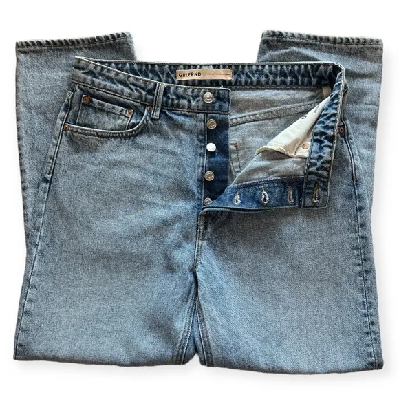 GRLFRND DENIM | The Karolina High Rise Straight Crop in Larchmont