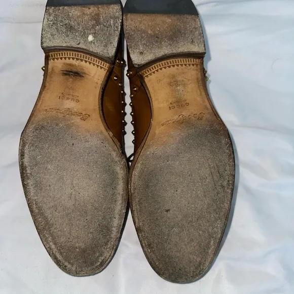 Gucci Men's Brown Leather Studded Shoes