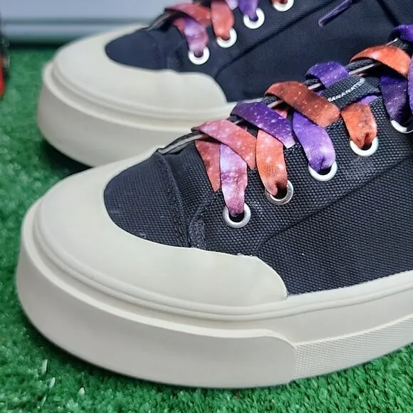 H&amp;M X GOOD NEWS ALLDAY SNEAKERS GALAXY SHOELACES WOMEN'S SIZE 9 LIKE NEW