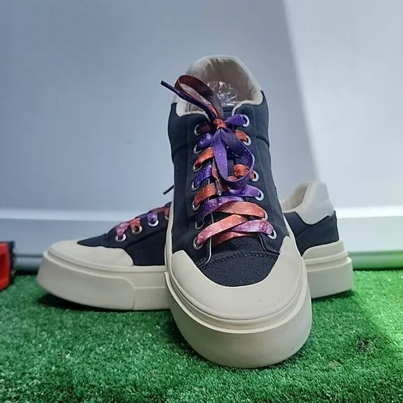 H&amp;M X GOOD NEWS ALLDAY SNEAKERS GALAXY SHOELACES WOMEN'S SIZE 9 LIKE NEW