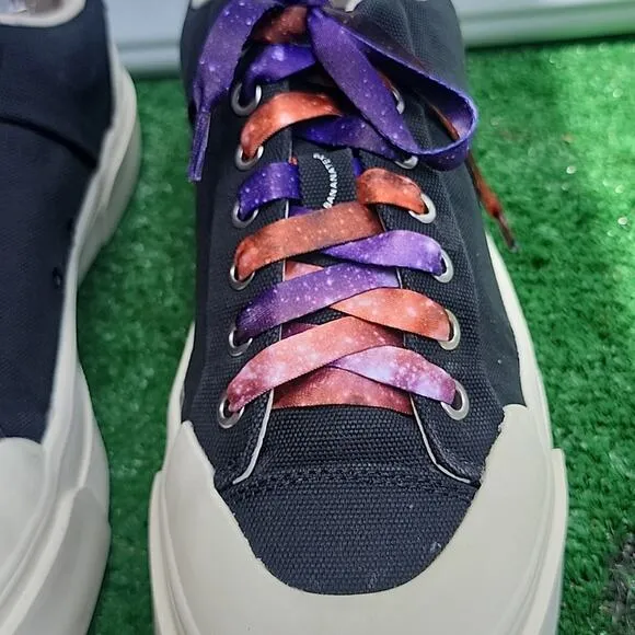 H&amp;M X GOOD NEWS ALLDAY SNEAKERS GALAXY SHOELACES WOMEN'S SIZE 9 LIKE NEW
