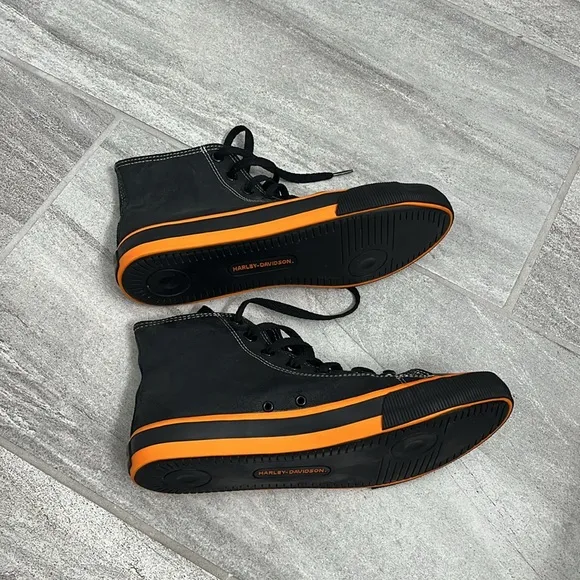 Harley Davidson high top tennis shoes