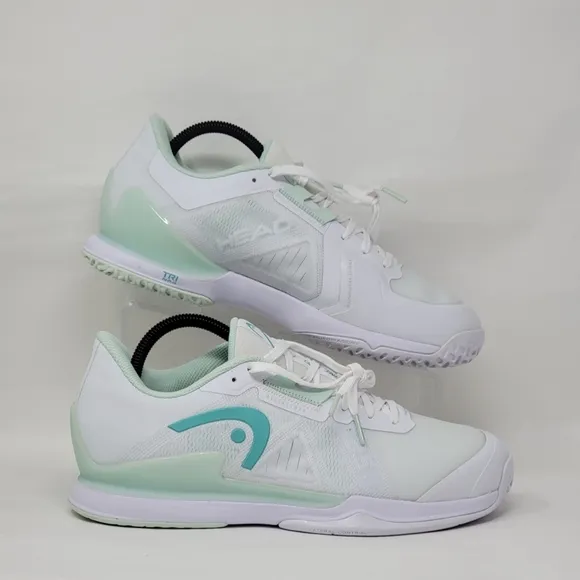Head Women’s Sprint Pro 3.5 Tennis Shoes White and Aqua 274163 Size Multi New