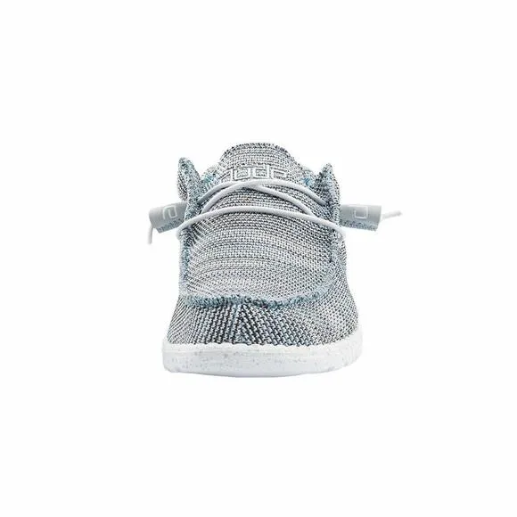 HEY DUDE MEN'S WALLY SOX ICE GREY SIZE 8 | MEN’S SHOES | MEN'S LACE UP LOAF