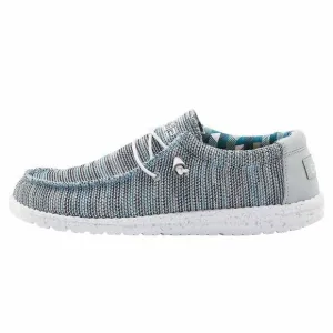 HEY DUDE MEN'S WALLY SOX ICE GREY SIZE 8 | MEN’S SHOES | MEN'S LACE UP LOAF