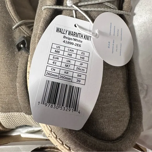 Hey Dude NWT Wally Warmth knit shoes men’s size 8 beige
