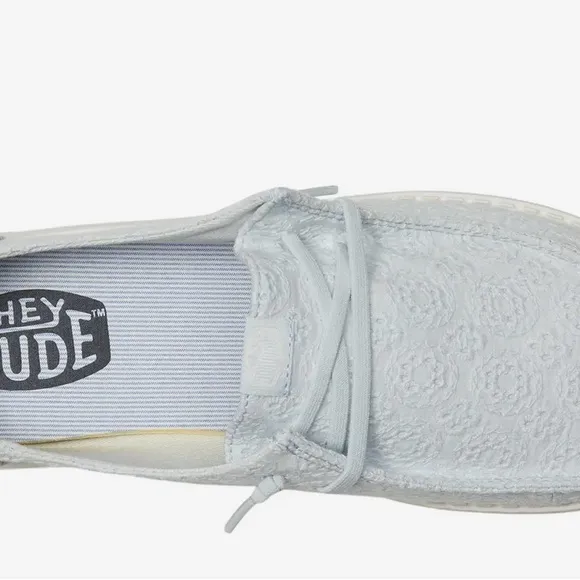 Hey Dude Wendy Eyelet lace blue shoes women’s 8