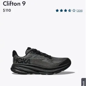 HOKA big kids Clifton 9 Black Running Shoes