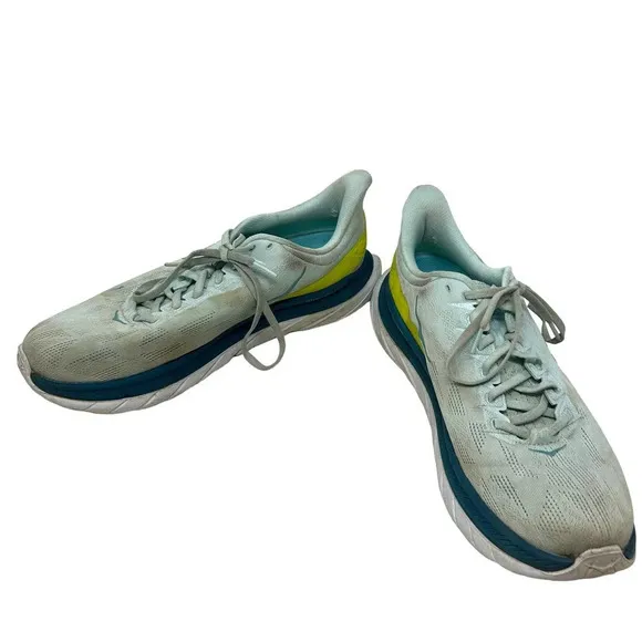 Hoka Mach 4 Running Shoes Blue Glass Evening Primrose Men's Size 12D