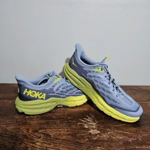 Hoka Mens Speedgoat 5 Trail Running Shoe Blue Green 8.5D