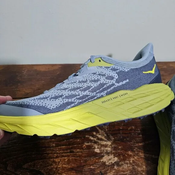 Hoka Mens Speedgoat 5 Trail Running Shoe Blue Green 8.5D