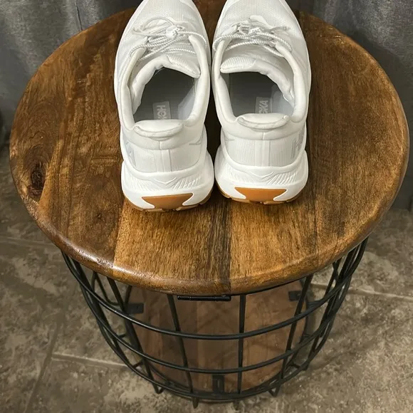 Hoka Men's Transport Athletic Shoes - White and Orange