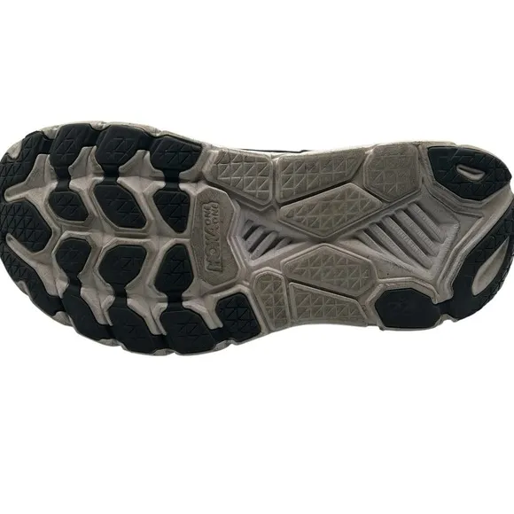 Hoka One Clifton Men 10.5&quot; Black  Running/Jogging Lightweight Shoes/Sneakers