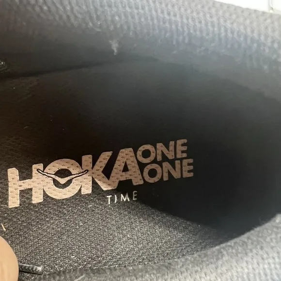 Hoka One Clifton Men 10.5&quot; Black  Running/Jogging Lightweight Shoes/Sneakers