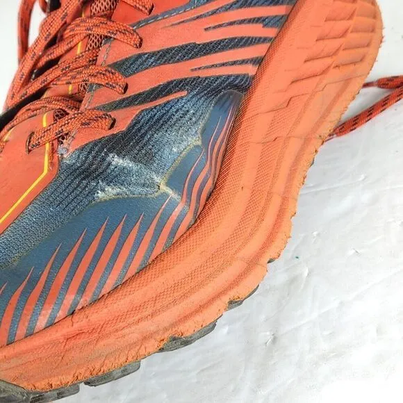 Hoka One Men's Speedgoat 4 US 9,5 Ombre Orange Blue Trail Sneakers Shoes