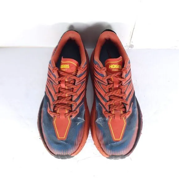Hoka One Men's Speedgoat 4 US 9,5 Ombre Orange Blue Trail Sneakers Shoes
