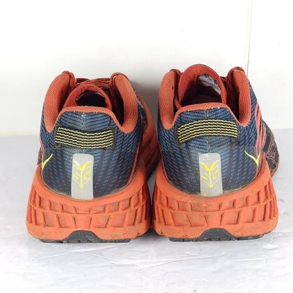 Hoka One Men's Speedgoat 4 US 9,5 Ombre Orange Blue Trail Sneakers Shoes