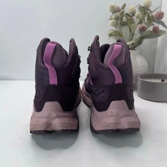 Hoka One One Anacapa Breeze Aero Mid Trail Running Shoe Raisin/Mauve Women 9.5B