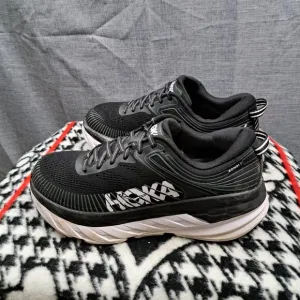 Hoka One One Bondi 7 1110519 Women’s Sz 10.5 Black Running Shoes Sneakers