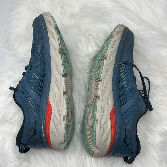 HOKA ONE ONE Bondi 7 Shoes Men’s 11.5 Sneakers Real Teal / Outer Space