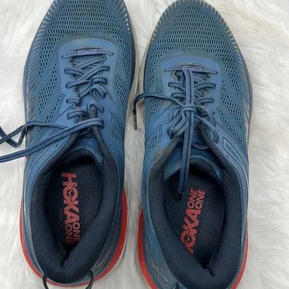 HOKA ONE ONE Bondi 7 Shoes Men’s 11.5 Sneakers Real Teal / Outer Space