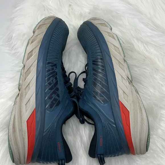 HOKA ONE ONE Bondi 7 Shoes Men’s 11.5 Sneakers Real Teal / Outer Space
