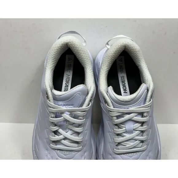 Hoka One One Bondi SR White Sneakers Shoes Leather 1110521 WHT Women’s Size 9.5