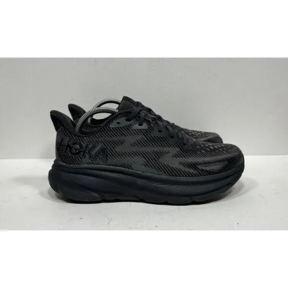 Hoka One One Clifton 9 1127895 BBLC Black Running Shoes Sneakers Men’s Size 9