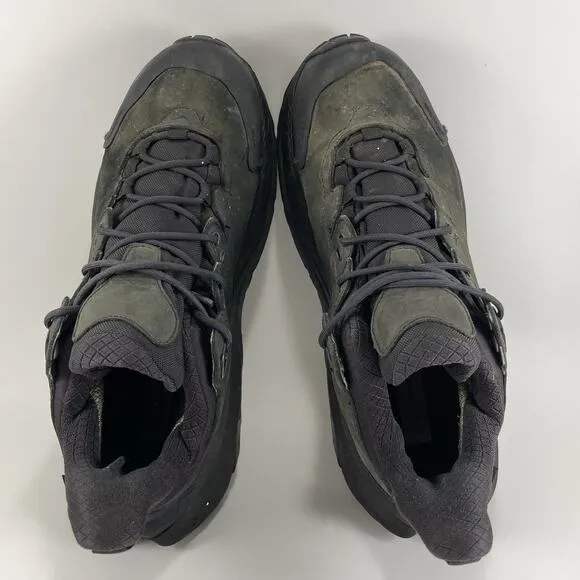 Hoka One One Kaha 2 GTX Running Shoes Mens Size 9 D Black Leather Goretex Trail