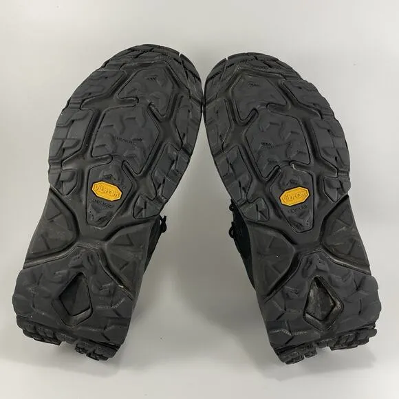 Hoka One One Kaha 2 GTX Running Shoes Mens Size 9 D Black Leather Goretex Trail